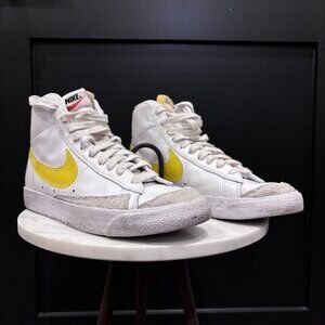 NIKE BLAZER MID 77 ESSENTIAL "Translucent Yellow Swoosh" 8.5